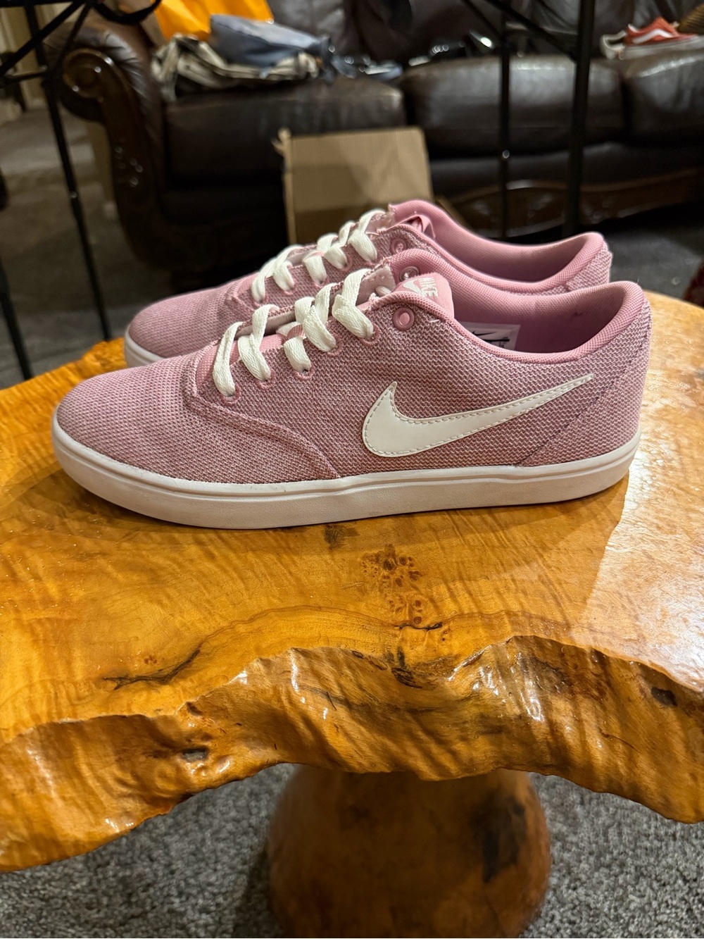 Nike SB Check Solar Canvas Women's 9 Men's 7.5 Elemental Pink White 921464-610